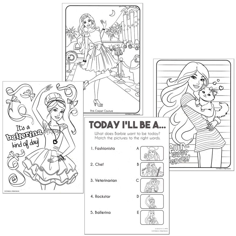 Lazy Days Barbie Live Life with Love Coloring and Activity Book - 96 Pages - Image 4